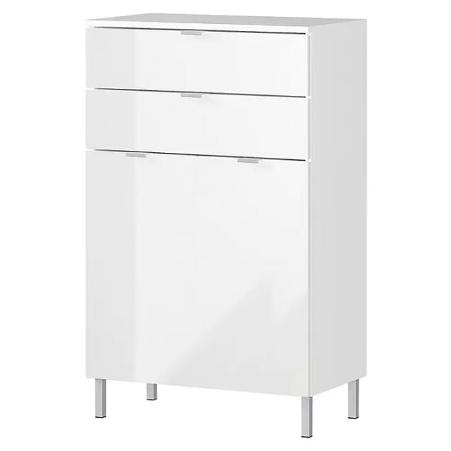 Kommode BxHxL: 60 x 97 x 34 cm - weiss