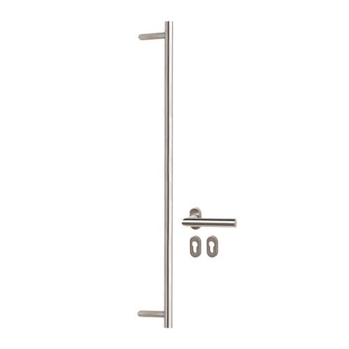 RORO Stoßgriff-Set »A1190«, BxH: 150 x 900 mm, Edelstahl - silberfarben