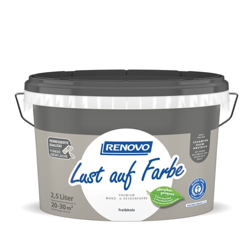 RENOVO Dispersion »Lust auf Farbe«, Treibholz, 2,5 l, matt - grau