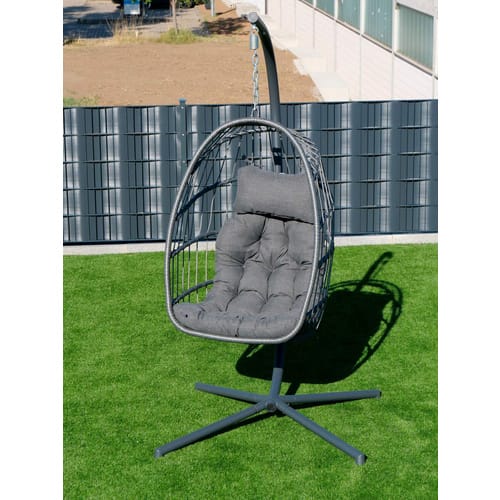 SUNGÖRL Hängekorb, Stahl, BxHxT: 95 x 195 x 93 cm - grau