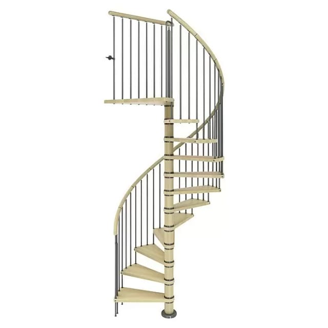 DOLLE Spindeltreppe »Winnipeg«, holz, 13 Stufen, bis 315cm Raumhöhe - braun