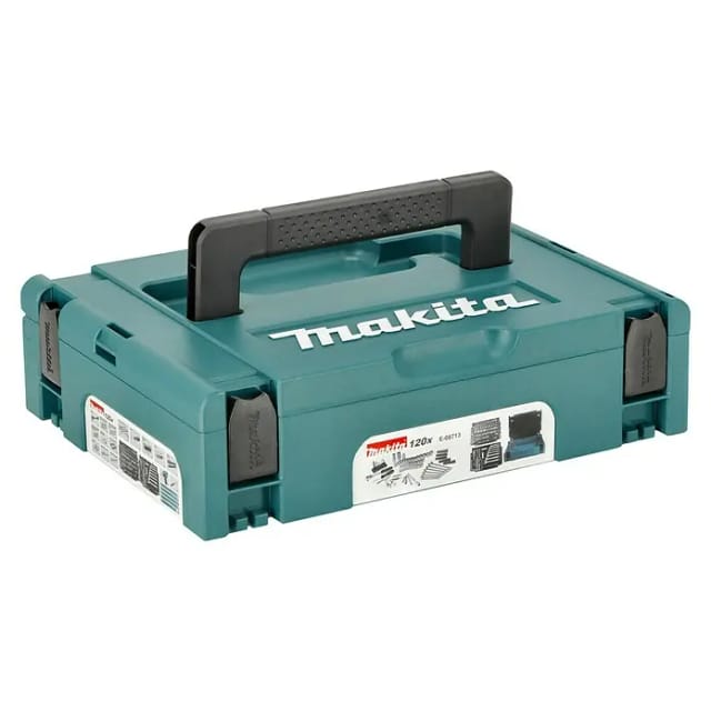 MAKITA Werkzeugset »E-08713«, 120-teilig, Chrom-Vanadium-Stahl - grau
