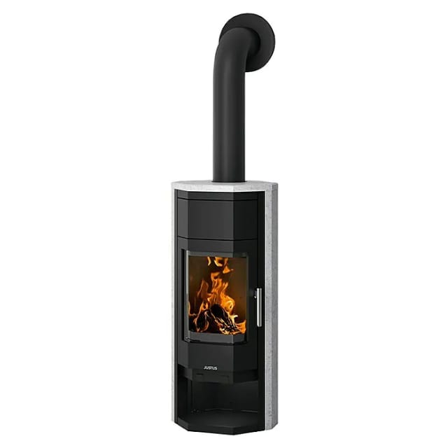JUSTUS Kaminofen »Usedom 5 W+ 2.0«, schwarz/grau, Speckstein, 5,5 kW