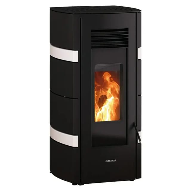 JUSTUS Pelletofen »Sia«, schwarz/weiss, Stahl, 8 kW