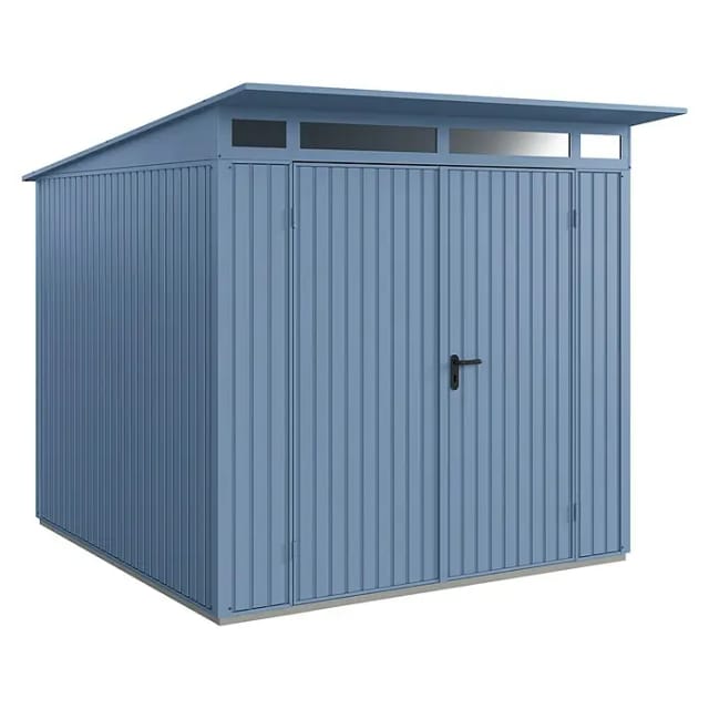 Ecostar Gerätehaus »Trend-P«, Metall, BxHxT: 238 x 232,3 x 238 cm (Außenmaße inkl. Dachüberstand) - blau