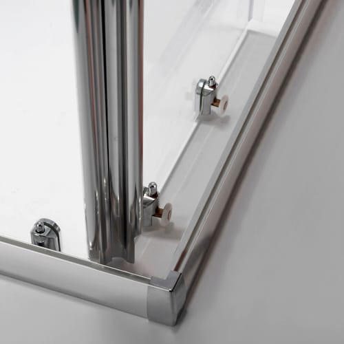 WELLWATER Eckeinstieg, Höhe: 180 cm, Sicherheitsglas - silberfarben
