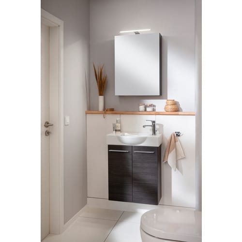 FACKELMANN Spiegelschrank »SBC Gäste Bad«, Dark-Oak, BxHxT: 50 x 68 x 15,3 cm - grau