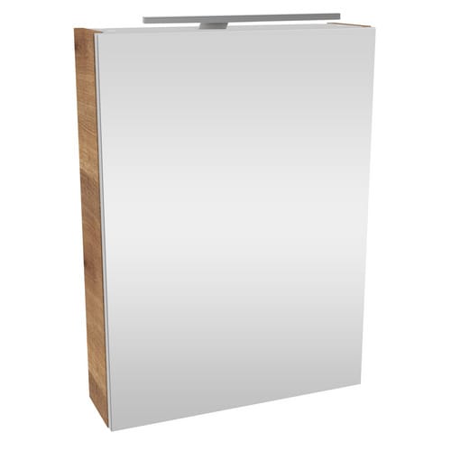 FACKELMANN Spiegelschrank »SBC Gäste Bad«, Asteiche, BxHxT: 50 x 68 x 15,3 cm - grau