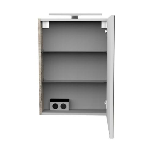 FACKELMANN Spiegelschrank »SBC Gäste Bad«, Nature-Oak, BxHxT: 50 x 68 x 15,3 cm - grau