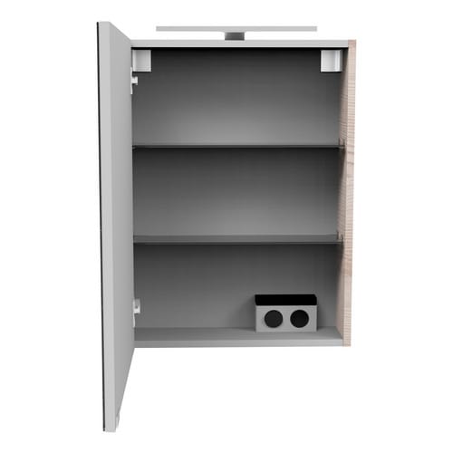 FACKELMANN Spiegelschrank »SBC Gäste Bad«, Alaska-Esche, BxHxT: 50 x 68 x 15,3 cm - grau