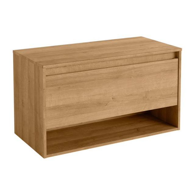 FACKELMANN Waschtischunterschrank »NATURA«, Asteiche, BxHxT: 93,4 x 52,3 x 45,5 cm - braun