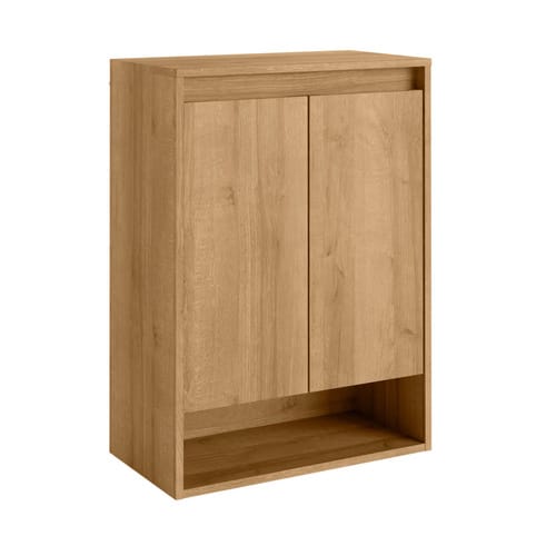 FACKELMANN Doppel-Midischrank »NATURA«, 2 Türen, Asteiche, BxHxT: 60,2 x 82,6 x 32 cm - braun
