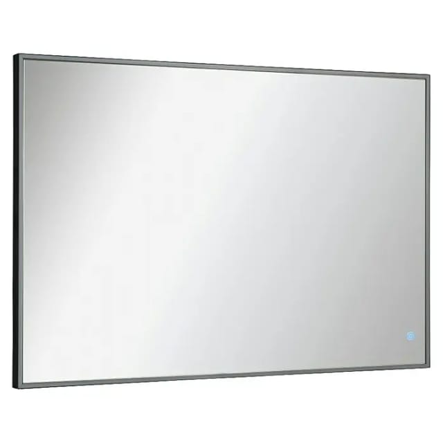 FACKELMANN Spiegelelement »New York«, beleuchtet, eckig, schwarz, BxHxT: 100 x 60 x 3,5 cm - grau