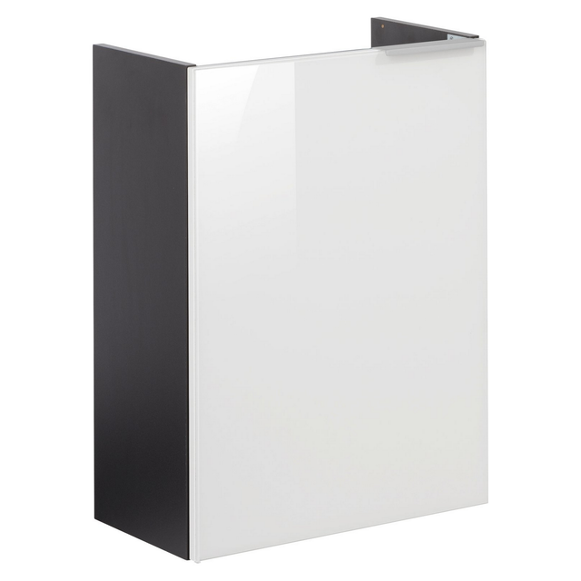 FACKELMANN Waschbeckenunterschrank »SBC Gäste Bad«, links, lackiertes Glas, weiss, BxHxT: 44 x 60 x 24,3 cm