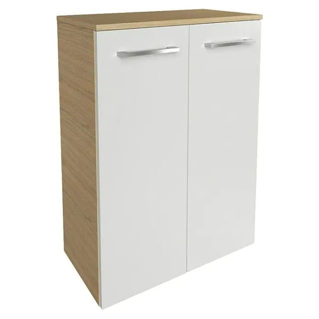 FACKELMANN Doppel-Midischrank »B.style«, Sandeiche/weiss, 2 Türen, BxHxT: 60,2 x 82,6 x 32 cm