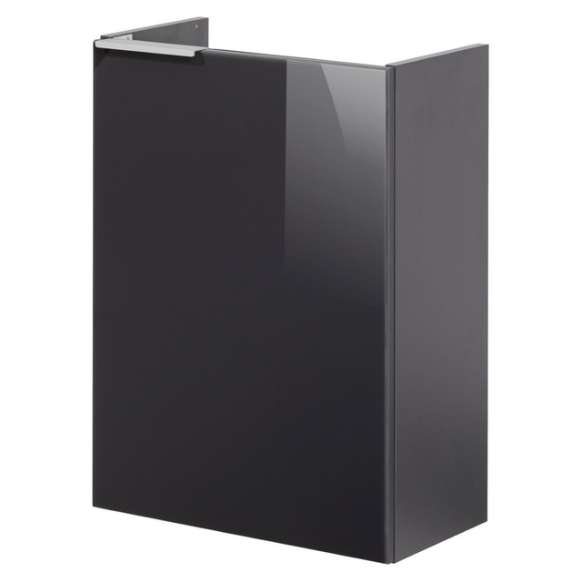 FACKELMANN Waschbeckenunterschrank »SBC Gäste Bad«, rechts, lackiertes Glas, Anthrazit, BxHxT: 44 x 60 x 24,3 cm - grau