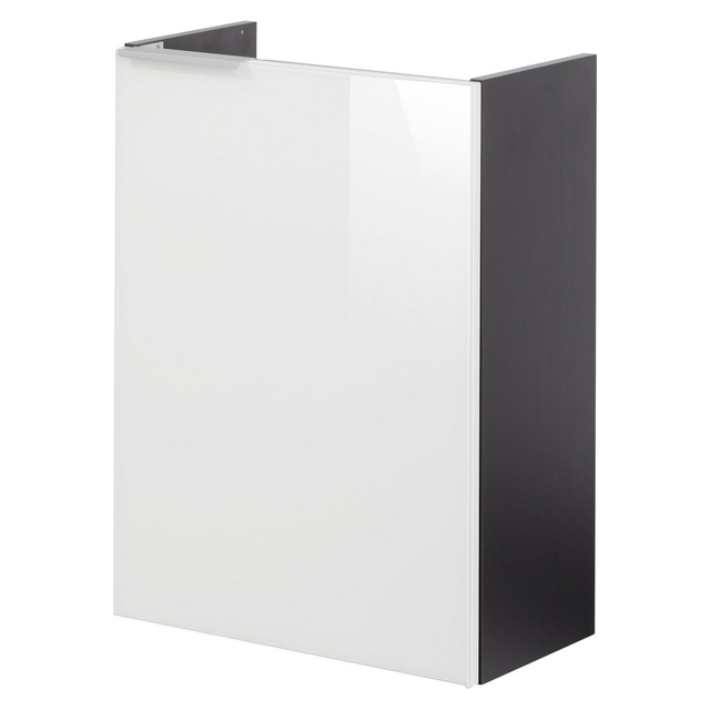 FACKELMANN Waschbeckenunterschrank »SBC Gäste Bad«, rechts, lackiertes Glas, weiss, BxHxT: 44 x 60 x 24,3 cm