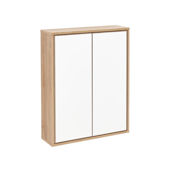 FACKELMANN Spiegelschrank »FINN«, Asteiche, 2 Türen, BxHxT: 60 x 75 x 20,3 cm - grau