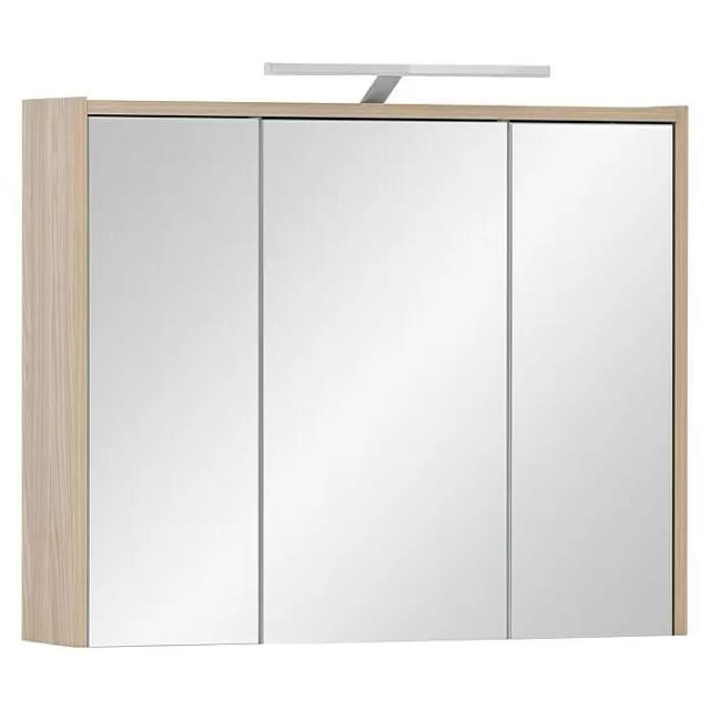 SCHILDMEYER Spiegelschrank »Elba«, HxT: 60 x 16 cm, 3-türig, eiche hell - braun