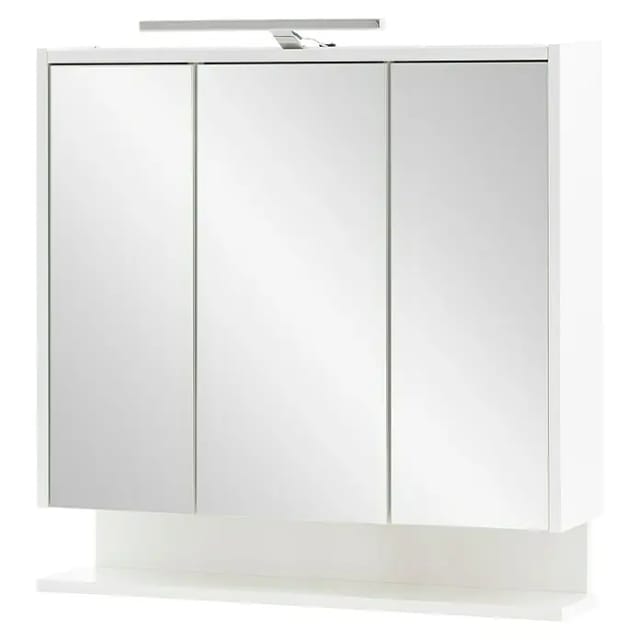 SCHILDMEYER Spiegelschrank »Flag«, HxT: 71,4 x 16 cm, 3-türig, weiß glänzend - weiss