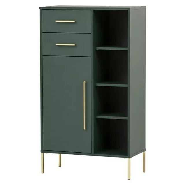 SCHILDMEYER Highboard »Kent«, BxH: 67,1 x 117,4 cm, Holzwerkstoff - gruen