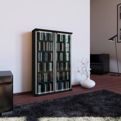 VCM Regal »Galerie«, BxHxL: 18 x 91,5 x 60 cm, Holzwerkstoff - schwarz