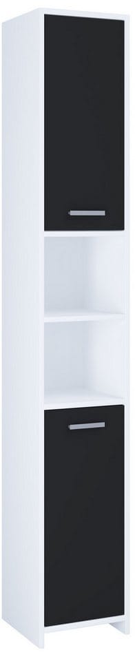 VCM Schrank »Zalo«, BxHxL: 30,4 x 180 x 30 cm, Holzwerkstoff - schwarz