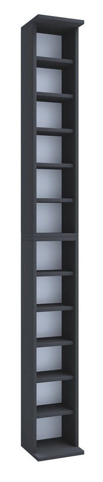 VCM Regal »Bigol«, BxHxL: 20 x 180 x 21 cm, Holzwerkstoff - schwarz