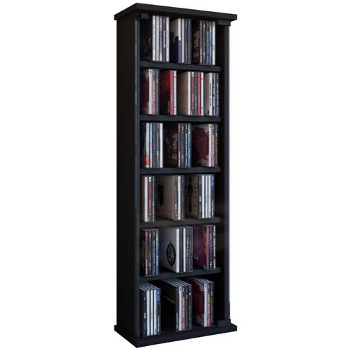 VCM Regal »Vetro«, BxHxL: 18 x 91,5 x 31 cm, Holzwerkstoff - schwarz