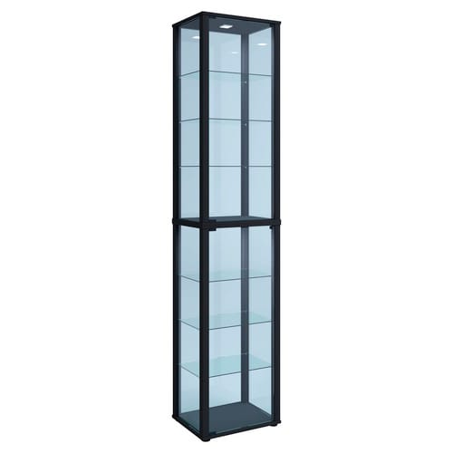 VCM Vitrine »Kavisa«, BxH: 50 x 227 cm, Holzwerkstoff/Glas - schwarz