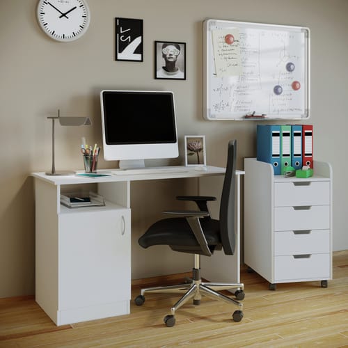 VCM Rollcontainer »Konal«, BxHxL: 50 x 74 x 40 cm, Holzwerkstoff - weiss