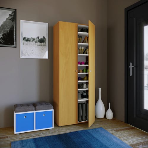 VCM Schuhschrank »Vandol I«, BxHxL: 39 x 180 x 71 cm, Holzwerkstoff - braun