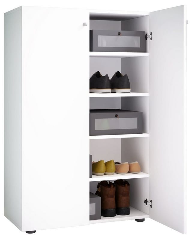 VCM Schuhschrank »Lona«, BxHxL: 39 x 110 x 70 cm, Holzwerkstoff - weiss