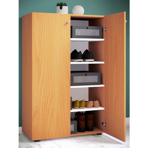 VCM Schuhschrank »Lona«, BxHxL: 39 x 110 x 70 cm, Holzwerkstoff - braun