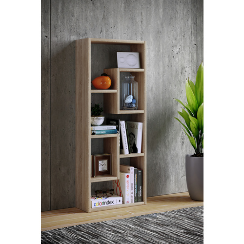 VCM Regal »Vilo«, BxHxL: 14,5 x 92,4 x 36 cm, Holzwerkstoff - braun