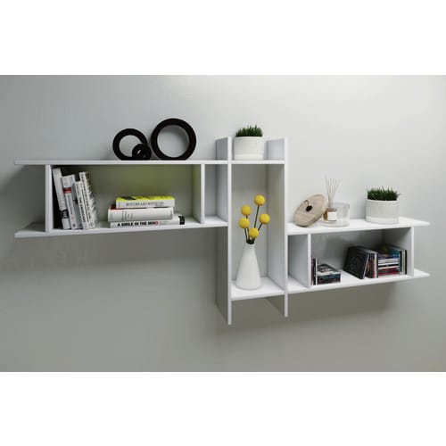 VCM Wandregal »Sirola«, BxHxL: 19,7 x 80 x 188 cm, Holzwerkstoff - weiss