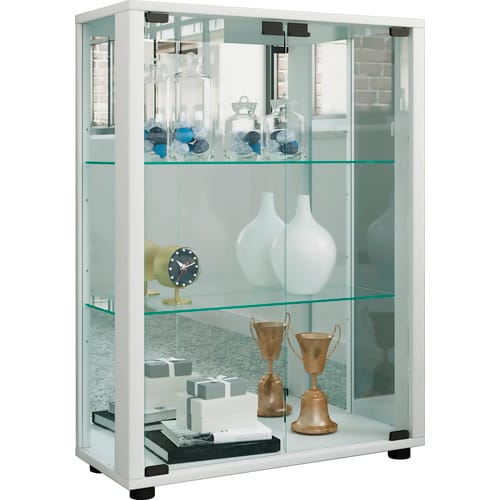 VCM Vitrine »Sintalo«, inkl. LED-Beleuchtung, BxH: 60 x 80 cm, Holzwerkstoff/Glas - weiss