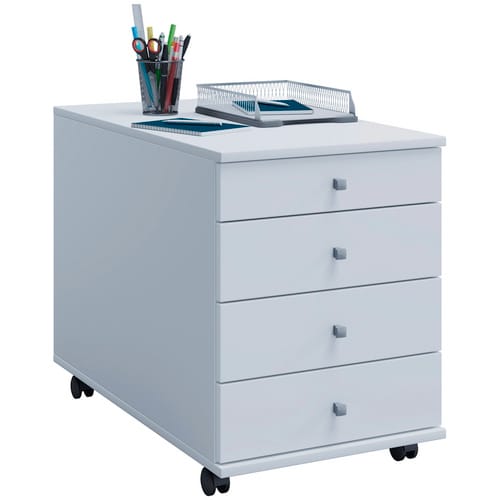 VCM Rollcontainer »Lona Maxi «, BxH: 42 x 57 cm, Holzwerkstoff - weiss