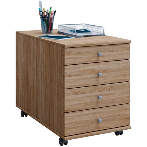 VCM Rollcontainer »Lona Maxi «, BxH: 42 x 57 cm, Holzwerkstoff - braun