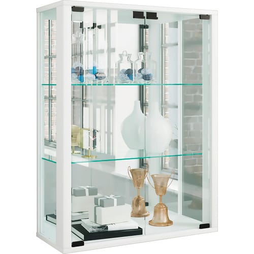 VCM Vitrine »Udina«, inkl. LED-Beleuchtung, BxH: 60 x 80 cm, Holzwerkstoff/Glas - weiss