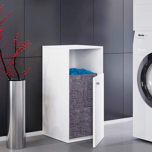 VCM Wäscheschrank »Klidas«, BxHxT: 40 x 74 x 39 cm, Holzwerkstoff - weiss