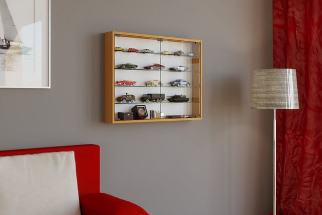 VCM Vitrine »Mandosa L«, BxH: 80 x 60 cm, Holzwerkstoff/Glas - braun