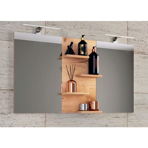 VCM Spiegel »Budasi«, BxHxT: 112 x 59 x 11,5 cm, Holzwerkstoff melaminbeschichtet - braun
