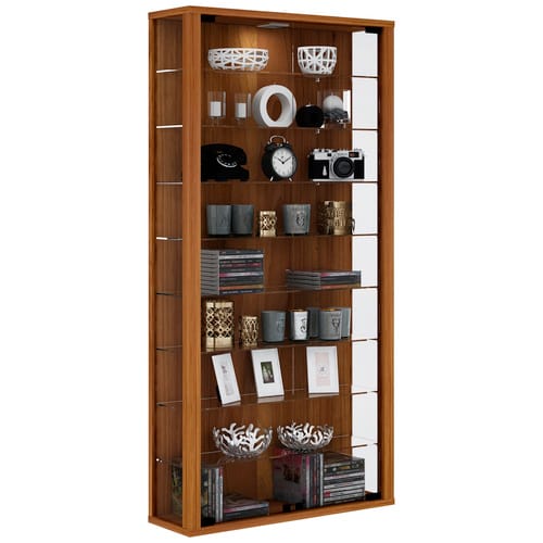 VCM Vitrine »Vitrosa Maxi«, BxH: 59 x 113 cm, Holzwerkstoff/Glas - braun
