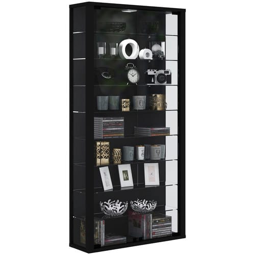 VCM Vitrine »Vitrosa Maxi«, BxH: 59 x 113 cm, Holzwerkstoff/Glas - schwarz