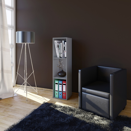 VCM Regal »Mendas«, BxHxL: 29 x 107 x 34 cm, Holzwerkstoff - grau Bild 2
