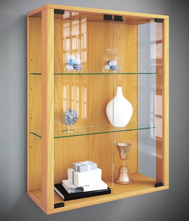 VCM Vitrine »Udina«, BxH: 60 x 80 cm, Holzwerkstoff/Glas - braun