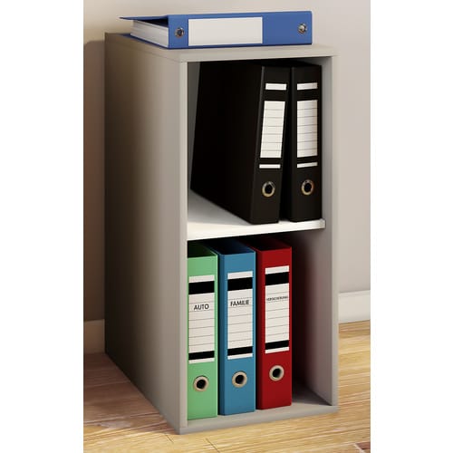 VCM Regal »Lona I«, BxHxL: 37 x 74 x 35,3 cm, Holzwerkstoff - grau