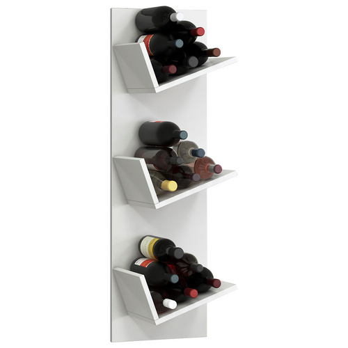 VCM Weinregal »Vinosi«, BxHxL: 25,6 x 106,5 x 33 cm, Holzwerkstoff - weiss