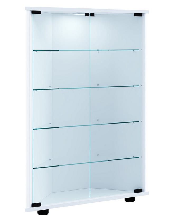 VCM Vitrine »Jecka«, BxH: 67,3 x 88,1 cm, Holzwerkstoff/Glas - weiss